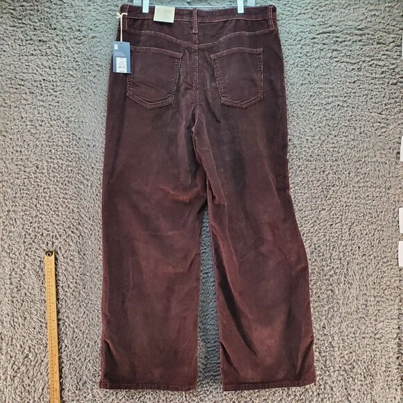 Universal Thread Jeans Womens 16 Brown High Rise Wide Leg Stretch Corduroy *NWT* - Picture 12 of 13